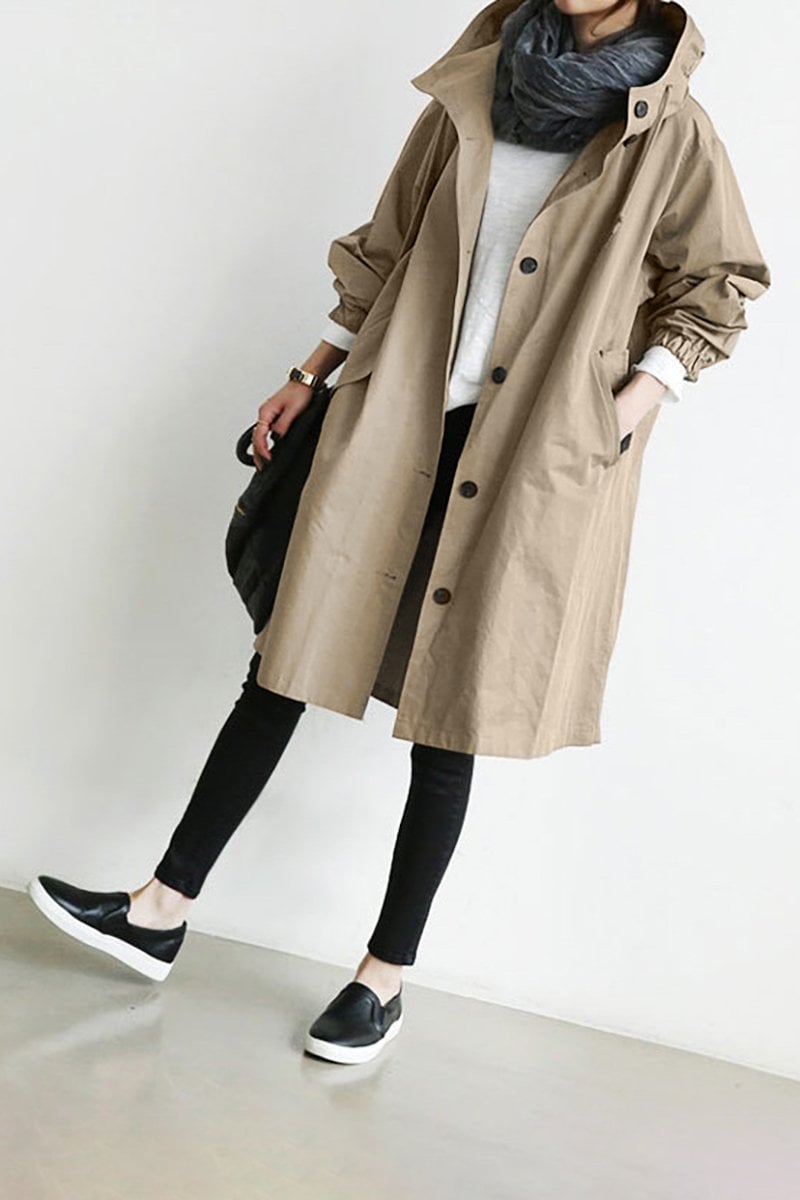 Regenjas Dames – Trenchcoat Stijl, Waterdicht